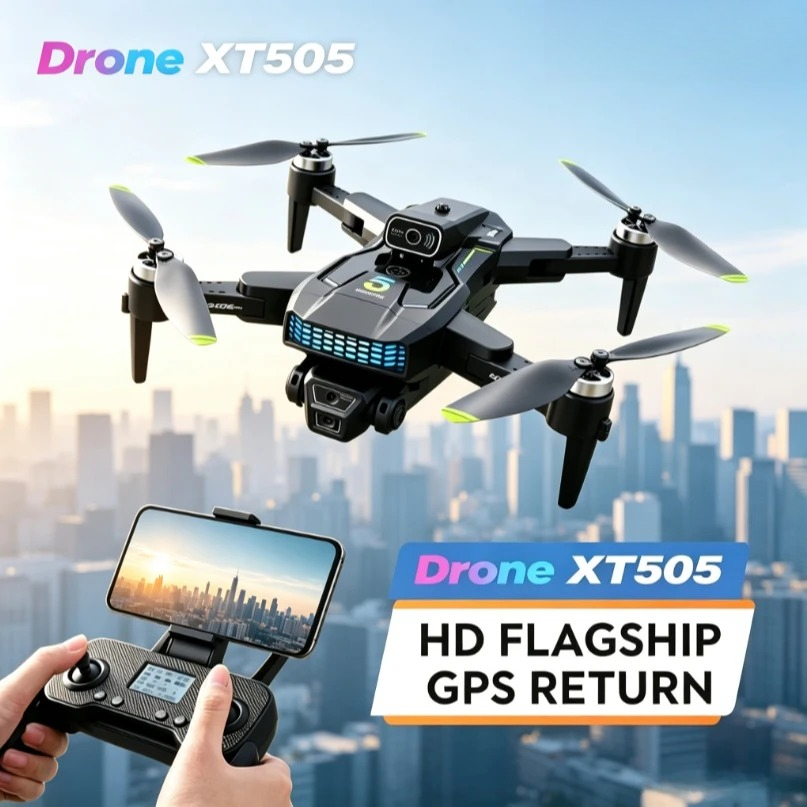 Original XT505 Foldable GPS Dr - Xt505 Rc Drone ulasan dan harga