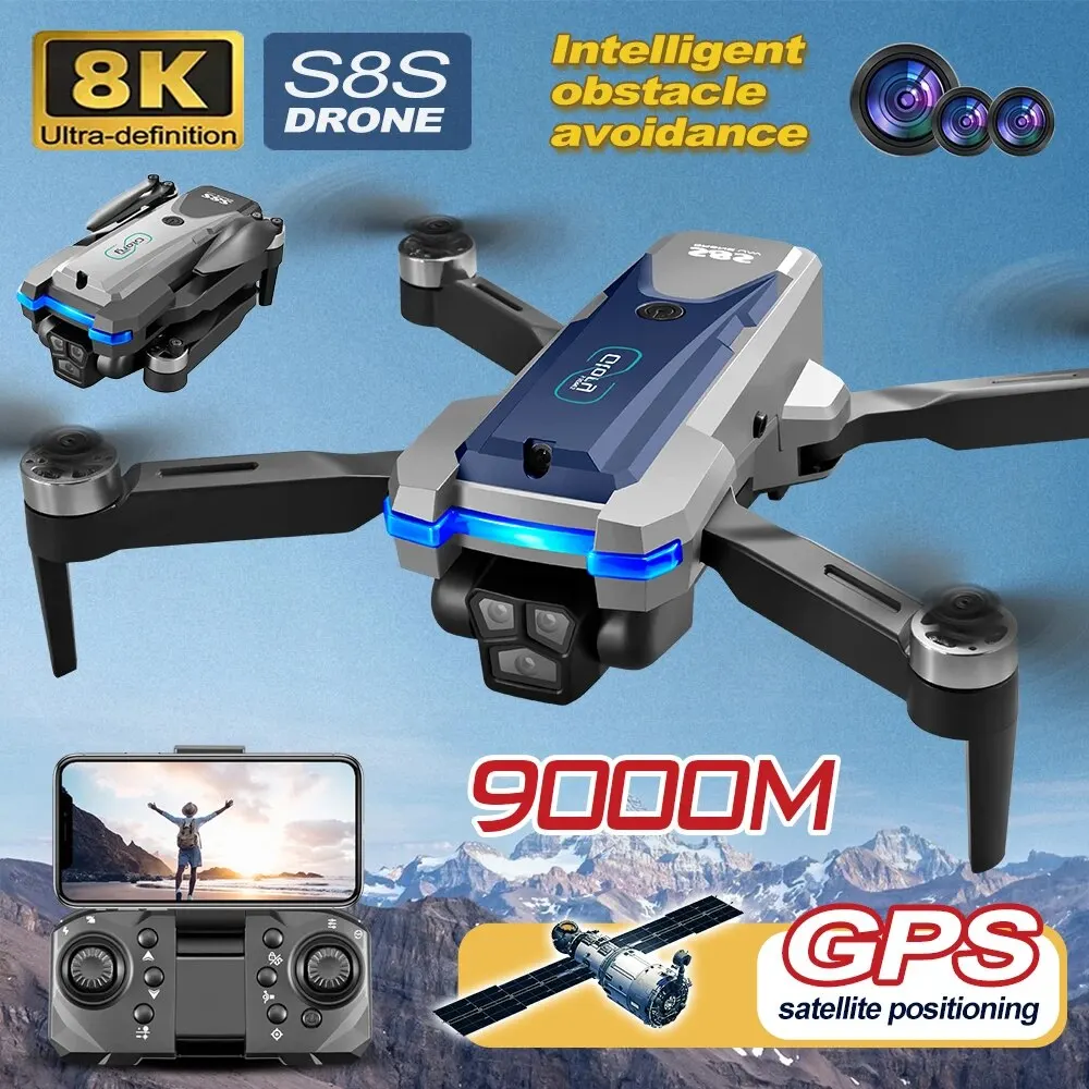 S8S GPS Drone 5G Wifi 8K HD Du - Drone Rc Team City ulasan dan harga